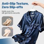 10 Pack Plastic Hangers, Heavy Duty No Shoulder Bump White Suit Hangers, Extra Wide Shoulders Non-Slip Hangers with 360° Metal Swivel Hook for Thick Sweaters Coat Jacket(White) - Image 3