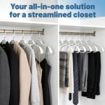 10 Pack Plastic Hangers, Heavy Duty No Shoulder Bump White Suit Hangers, Extra Wide Shoulders Non-Slip Hangers with 360° Metal Swivel Hook for Thick Sweaters Coat Jacket(White) - Image 7