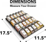 SpaceAid Spice Drawer Organizer with 24 Spice Jars, 378 White Minimalist Spice Labels, 4 Tier Seasoning Rack Tray Insert for Kitchen Drawers, 11.25" Wide x 17.5" Deep - Image 4