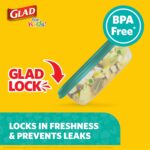 Glad for Kids GladWare Variety Pack - Back-to-School Food Storage Containers with Lids - Mixed Sizes with Rainbow and Cute Patterns - Tight-Sealing Kids Lunch Set - 26 Pieces - Image 4