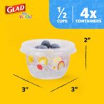 Glad for Kids GladWare Variety Pack - Back-to-School Food Storage Containers with Lids - Mixed Sizes with Rainbow and Cute Patterns - Tight-Sealing Kids Lunch Set - 26 Pieces - Image 6