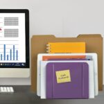 Acrimet 4-Section Vertical Metal File Sorter, Desktop File Organizer for Papers, Folders & Documents, Space-Saving Office Organizer, Purple - Image 4