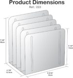 Acrimet 4-Section Vertical Metal File Sorter, Desktop File Organizer for Papers, Folders & Documents, Space-Saving Office Organizer, Purple - Image 5