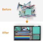 ITAYVAN Desk Drawer Organizer, Small Metal Mesh Drawer Organizer Tray, Office Pencil Drawer Organizer Accessories for Desktop, Bathroom, Kitchen, Makeup, Vanity - Image 3