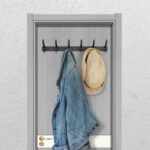 ZGELIN Coat Rack Wall Mounted,6 Coat Hooks for Hanging Coats,Metal Double Hook Rack Hook Rail,Coat Rack with Hooks,Wall Mount Coat Hanger for Hat Towel Purse Robes (2 Pack Black, 6 Hooks) - Image 4