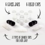 AllSpice 4" Glass Spice Jars 4 fluid ounces- 6 Pack - Image 3