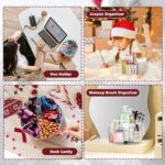 Absonic Acrylic Pen Holder Pencil Organizer, 360-Degree Rotating Pencil Holder, Crayon Organizers for Kids Marker Organizer Caddy Art Supply Kids Desk Organizers for Office Home School - Image 4