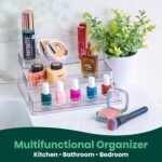 Oizeir Clear Spice Rack (2-Pack) – 3-Tier Acrylic Organizer for Cabinet – Deep Spice Shelf – 10.4 x 9.6 x 4 Inches – Holds Seasoning and Condiments - Image 5