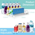 Drink Organizer for Fridge, 5 Row Automatic Pusher Glide, Adjustable Width Soda Can Dispenser for Refrigerator-Holds up to 25 Cans - Image 3