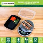 Freshware Meal Prep Containers [15 Pack] 1 Compartment Food Storage Containers with Lids, Bento Box, BPA Free, Stackable, Microwave/Dishwasher/Freezer Safe (28 oz) - Image 3