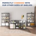 VANZBON 5-Tier Heavy Duty Wire Shelving Unit,35" Wx18 Dx71 H,Wire Shelf Racks with Wheels,Height Adjustable Storage Metal Shelves for Kitchen,Garage,Office,Living Room,Pantry,Black - Image 5