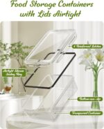 46 Piece Food Storage Containers with Lids(23 Containers & 23 Lids), BPA-Free Plastic Food Containers for Kitchen Storage and Organization, Leak Proof Meal Prep Container, Includes Labels & Pen - Image 4