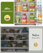 46 Piece Food Storage Containers with Lids(23 Containers & 23 Lids), BPA-Free Plastic Food Containers for Kitchen Storage and Organization, Leak Proof Meal Prep Container, Includes Labels & Pen - Image 5