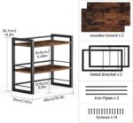 ART-GIFTREE Office Desk Shelf Organizer, Wood Desktop Bookshelf Supplies Storage Rack, Shelf for Top of Desk and Dresser (Brown-2 Tier) - Image 4