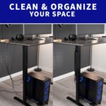 VIVO Steel Magnetic 14 inch Cable Management Channel for Under Desk Leg, No Drill Cord Organizer for Home Office, Black, DESK-AC01-1MB - Image 3