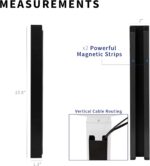 VIVO Steel Magnetic 14 inch Cable Management Channel for Under Desk Leg, No Drill Cord Organizer for Home Office, Black, DESK-AC01-1MB - Image 4