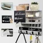 UBMRK Key Holder for Wall Mounted Keys and Mail Holder Decorative Farmhouse Organizer Wall Hanger with Hooks Small Key Shelf for Home Entryway Hallway Bedroom Decor New Home Gift - Image 3