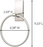 Command Hand Towel Holder Satin Nickel with Water Resistant Command Strips, Rust Resistant Bathroom Organizer, Holds up to 5 lbs - Image 3