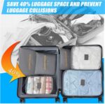 12 Set Travel Packing Cubes Luggage Packing Bags Reusable Lightweight Suitcase Organizer Cubes Set for Travel Accessories (Deep Blue+Grey) - Image 4