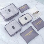 12 Set Travel Packing Cubes Luggage Packing Bags Reusable Lightweight Suitcase Organizer Cubes Set for Travel Accessories (Deep Blue+Grey) - Image 5