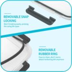 Skroam 10 Pack Glass Meal Prep Containers, 22 OZ Glass Airtight Food Storage Containers with Lids, Pantry Kitchen Storage Containers for Lunch, Food Storage, Meal Prep, Lunch Bento Boxes - Image 3