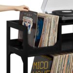 Crosley Furniture Asheville Mid-Century Modern Media Console Record Player Stand, Storage for Vinyl Records, Medium, Black - Image 12
