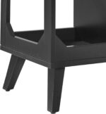 Crosley Furniture Asheville Mid-Century Modern Media Console Record Player Stand, Storage for Vinyl Records, Medium, Black - Image 14