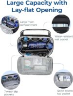 BAGSMART Toiletry Bag for Men, Wide Opening Travel Bag for Toiletries, Dopp Kit Water Resistant Shaving Hygiene Bag for Bathroom Shower, Toiletries Accessories,Travel Essentials-Black - Image 3