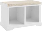 Crosley Furniture Anderson Entryway Storage Bench with Shoe Rack Organizer Shelves, White - Image 6