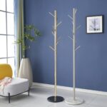 Jolitac Metal Coat Rack Stand Satin Steel Finish Stable Marble Base, High-Grade with Hooks Metal Tree Hat & Coat Hanger Floor Free Standing Wall Bedroom Easy Assembly (Satin Steel) - Image 5