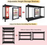 SDXYSTCE Garage Shelving Heavy Duty, 2200 Lbs Loads Garage Storage Shelves Heavy Duty, 5-Tier Metal Shelving Units and Storage for Basement, Retiple Tanks,40''Wx18 Dx72 H,Black - Image 6