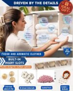 Enjoy Diverso 4 Pack Adjustable Drawer Dividers for Clothes with Scent Slots 4" High, 13-20.4" and 4 Adjustable Hooks, Expandable Dresser Drawer Dividers for Kitchen, Closet, Bathroom, Office - Image 4