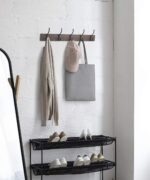 Amazon Basics Rectangular Wall-Mounted Farmhouse Metal, Coat Rack, 5 Hooks, Espresso - Image 5