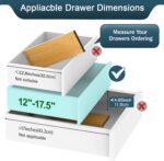 Lzerking Dresser Drawer Organizers 4.65" High, Adjustable from 12-17.5" Bamboo Deep Drawer Dividers, Expandable Organization for Clothes, Dressers, Bedroom, Kitchen Storage - Image 4