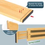 Lzerking Dresser Drawer Organizers 4.65" High, Adjustable from 12-17.5" Bamboo Deep Drawer Dividers, Expandable Organization for Clothes, Dressers, Bedroom, Kitchen Storage - Image 5