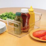 iDesign Condiment Organizer for Fridge - Plastic Fridge Organizer Bins with Handles, Set of 2, Clear - Image 8