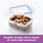 LOCK & LOCK Easy Essentials Food Storage Container Set, 4-Piece -Clear - Image 4