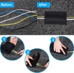 WILLBOND Carpet Cord Cover Cable Protector Floor Cover Cable Protector Management Only for Commercial Office Carpet(19.69 ft,Black) - Image 4