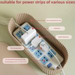 Cable Management Box,Desk Cord Organizer with Groove Cover,Plastic Cord Hider Box,Large Cable Box Organizer,Power Socket Management for TV/Computer/Router/Games Console Cable Storage (Milk Tea) - Image 4