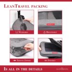 LeanTravel Compression Packing Cubes for Travel Organizers with Double Zipper (1 large piece, Grey) - Image 5