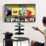 suptek 3 Floating Shelf Wall Bracket with Strengthened Tempered Glass for DVD Players/Cable Boxes/Games Consoles/TV Accessories, 3 Shelves, Black, CS303 - Image 3