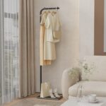Metal Coat Rack Freestanding, Stable Clothing Rack with Rock Base, Coat Tree Suitable for Bedroom, Hallway, Office, 70.8 Inches High, Black - Image 3