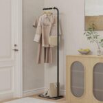Metal Coat Rack Freestanding, Stable Clothing Rack with Rock Base, Coat Tree Suitable for Bedroom, Hallway, Office, 70.8 Inches High, Black - Image 4