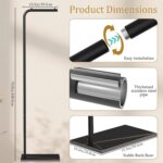 Metal Coat Rack Freestanding, Stable Clothing Rack with Rock Base, Coat Tree Suitable for Bedroom, Hallway, Office, 70.8 Inches High, Black - Image 5