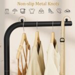 Metal Coat Rack Freestanding, Stable Clothing Rack with Rock Base, Coat Tree Suitable for Bedroom, Hallway, Office, 70.8 Inches High, Black - Image 6