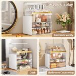 Makeup Organizer Countertop with Lid, Skincare Organizers for Vanity, 3 Tiers Clear Makeup Storage Cosmetic Display Cases Holder for Bedroom Bathroom Dresser Desk Countertop - Image 5