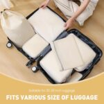 Packing Cubes for Travel Essentials, 8 Set Packing Organizers for Luggage - Women & Men-Suitcase Organizer with Laundry & Shoe Bag, Must-Have for Airplane, Road Trip, Camping - Image 3