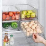 Mano 2Pack Clear Fridge Drawers Pull Out Stackable Refrigerator Drawer Organizer Bins Pantry Storage Box Plastic Food Containers for Kitchen Bathroom Office Closet (2pack-Large) - Image 3