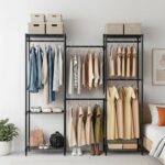 Freestanding Closet System, Large Free Standing Closet Rack Organizer for Hanging Clothes Adjustable Metal Wire Clothing Rack with 5 Shelves & 5 Rods, Black - Image 3