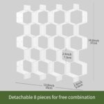 Honeycomb Separator Adjustable Drawer Organizer Divider for Underwear Belt-Scarf Socks Organizer (White(2pcs)) - Image 3